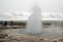 Lively: Strokkur is reliable, regardless the weather